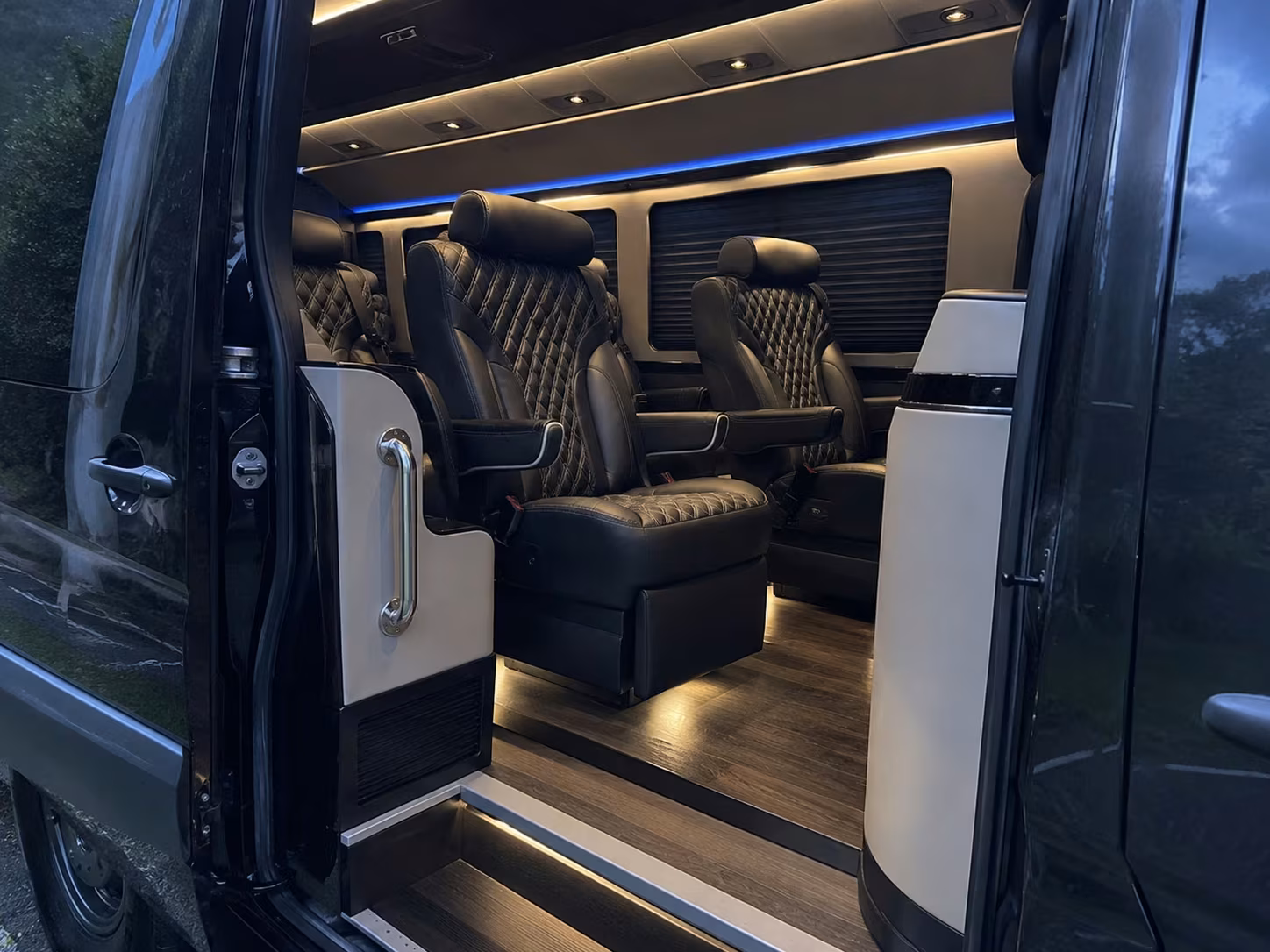 sprinter van with driver inside